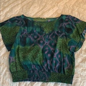 Forest print night out shirt